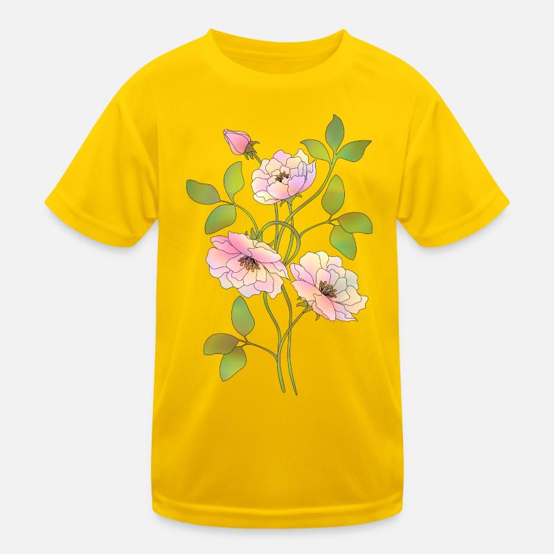 Blumen Kinder Funktions-T-Shirt