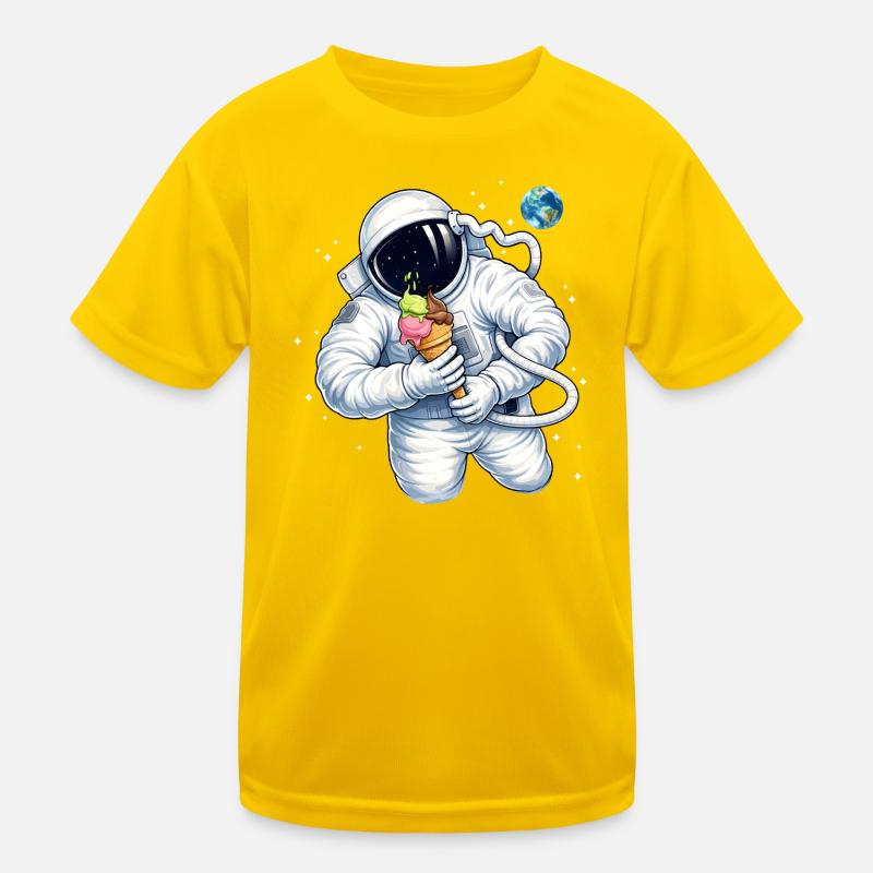 Astronaut mit Eiscreme im Weltall  Kids Functional T-Shirt