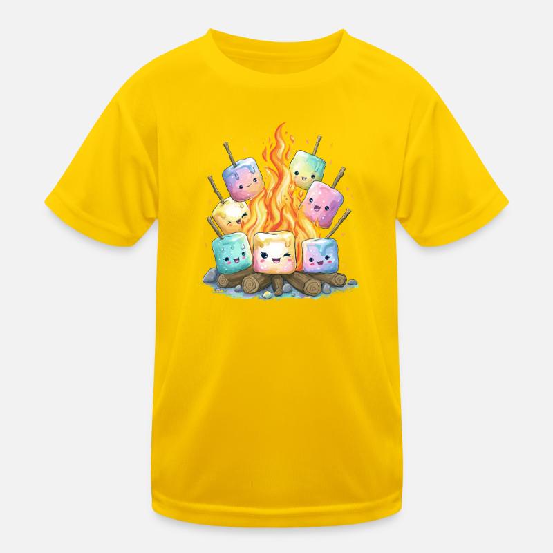 Campfire Marshmallows Fun Kids Functional T-Shirt