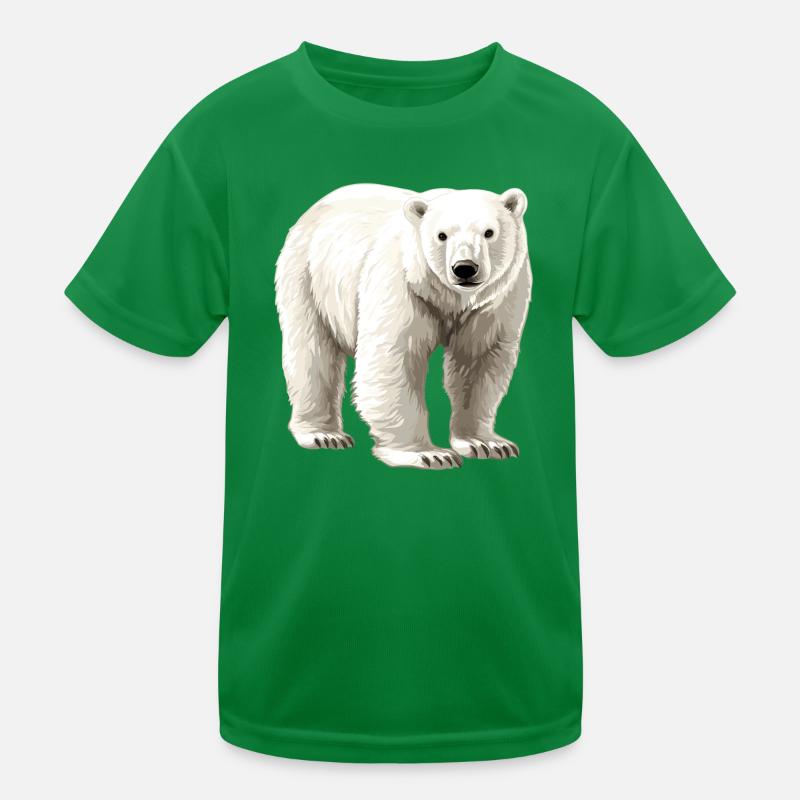 White polar bear illustration Kids Functional T-Shirt