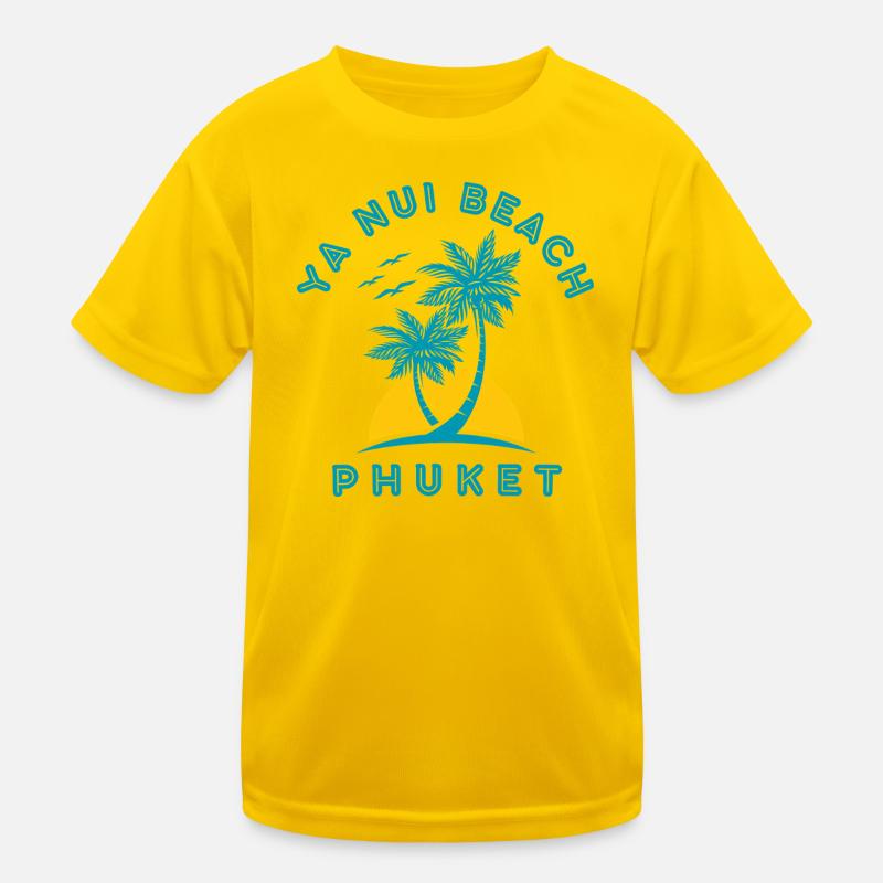 Coucher de soleil de palmier de Phuket Beach T-shirt sport Enfant