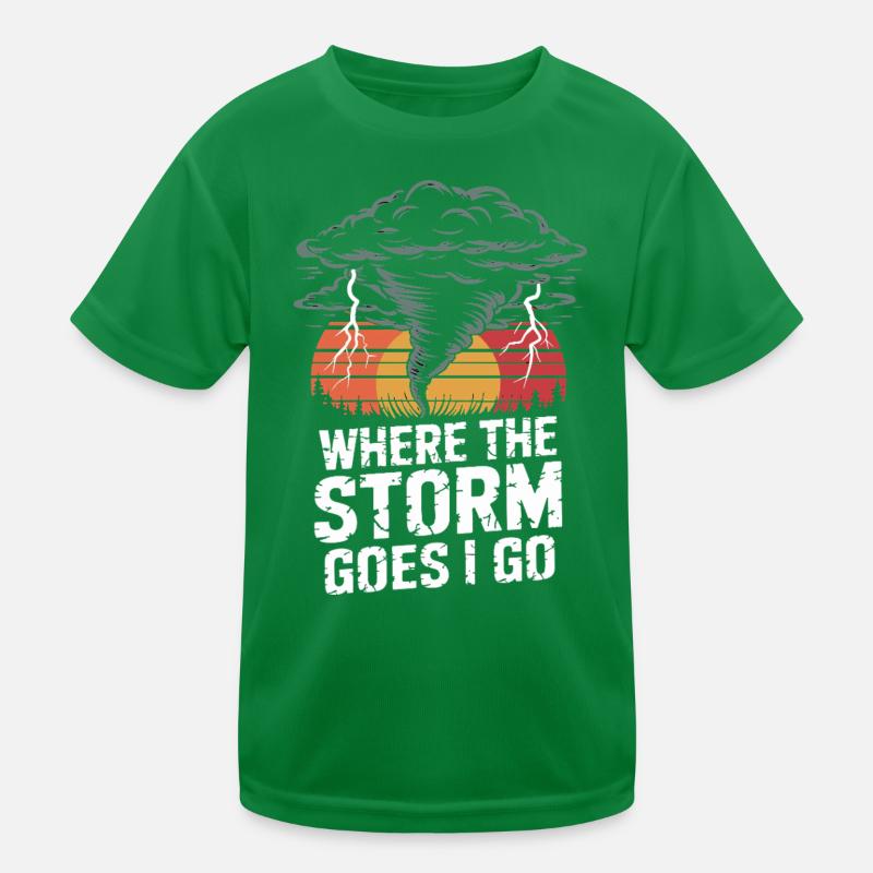 Sunset Storm Path Kids Functional T-Shirt