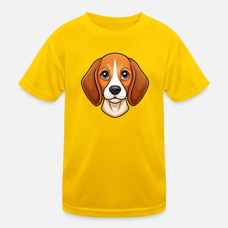Beagle-Gesicht Kinder Funktions-T-Shirt
