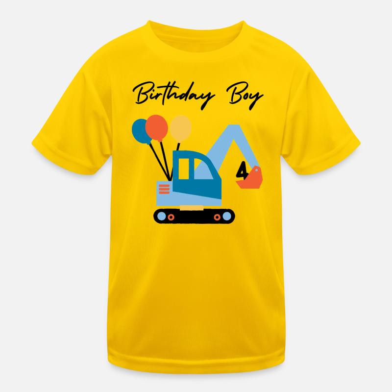 Leichter Bagger Kinder Funktions-T-Shirt