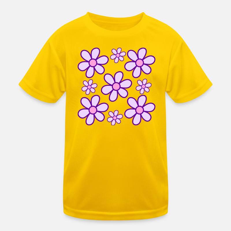 Abstract Flowers Kids Functional T-Shirt