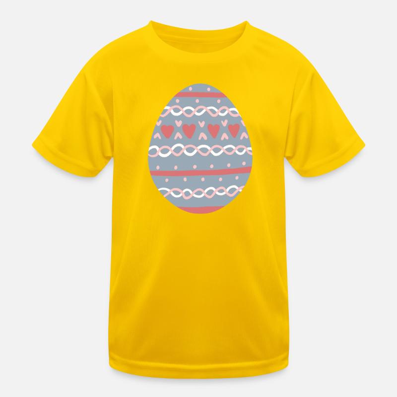 Pastel Hearts Egg Pattern Kinder Funktions-T-Shirt