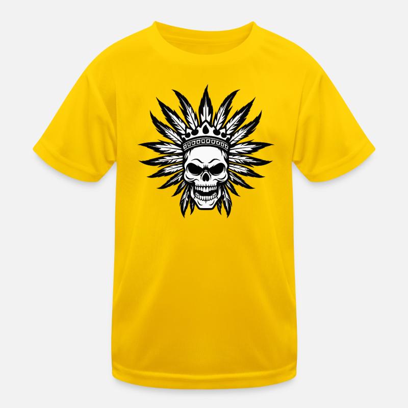 Chief Apache DeadIndian Kids Functional T-Shirt