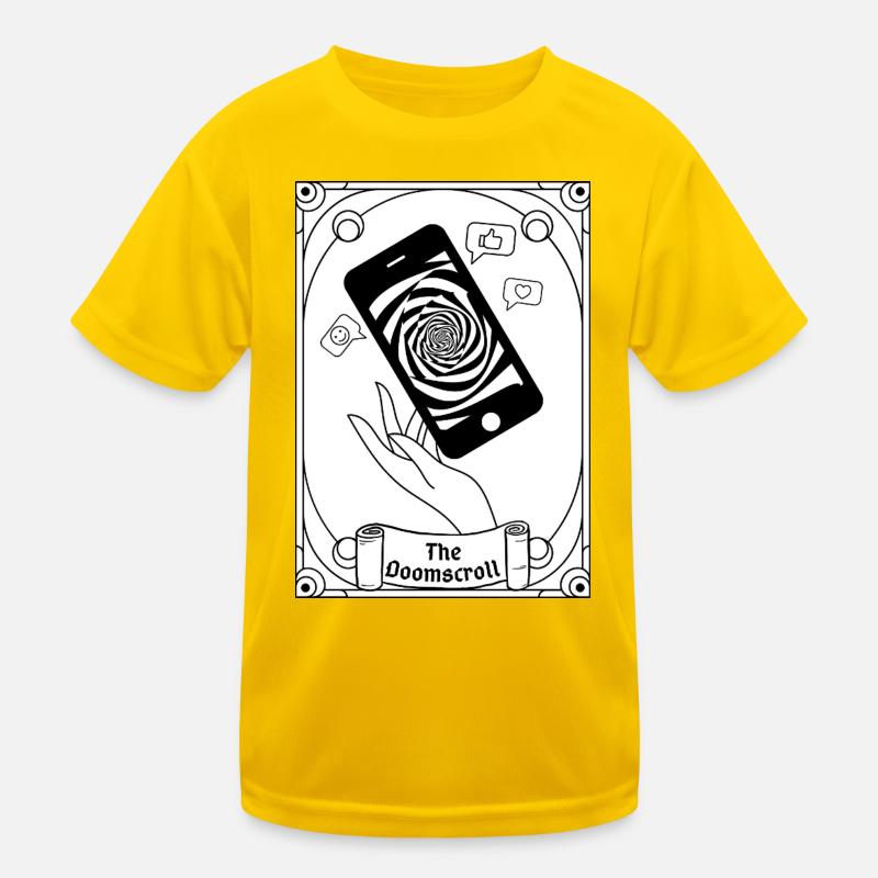 Doomscroll Brainrot Smartphone Tarot Kids Functional T-Shirt