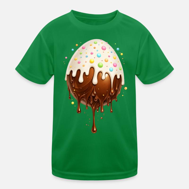 Chocolate Egg with Frosting Kids Functional T-Shirt