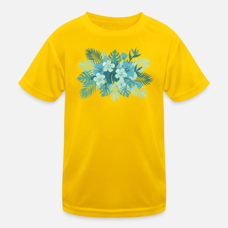 Composition florale de la sarcelle tropicale T-shirt sport Enfant