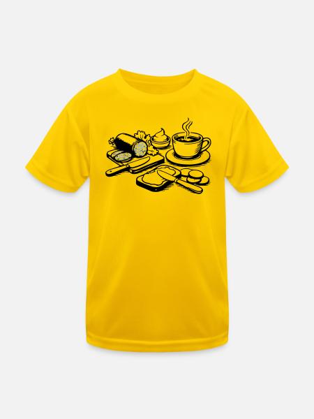 repas - T-shirt sport Enfant - jaune d'œuf - Devant