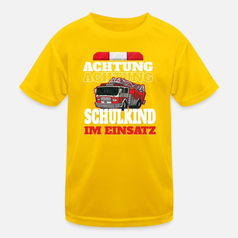 Achtung Schulkind im Einsatz Kinder Funktions-T-Shirt