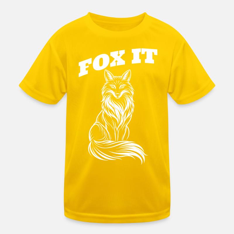 Fox Silhouette - Fox it - Kids Functional T-Shirt - egg yellow