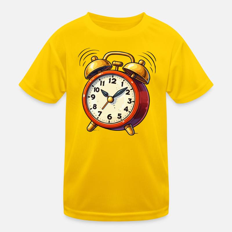 Wecker Comic Uhr Kinder Funktions-T-Shirt