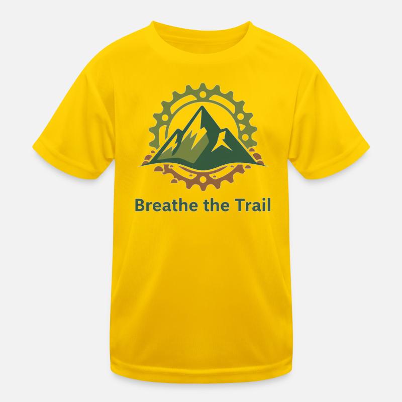 Trail MTB Mountain Peak Biker Gift Kids Functional T-Shirt