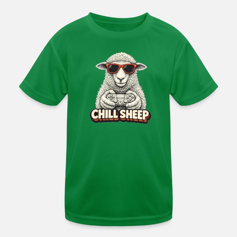 Chill Sheep mit Controller Kinder Funktions-T-Shirt