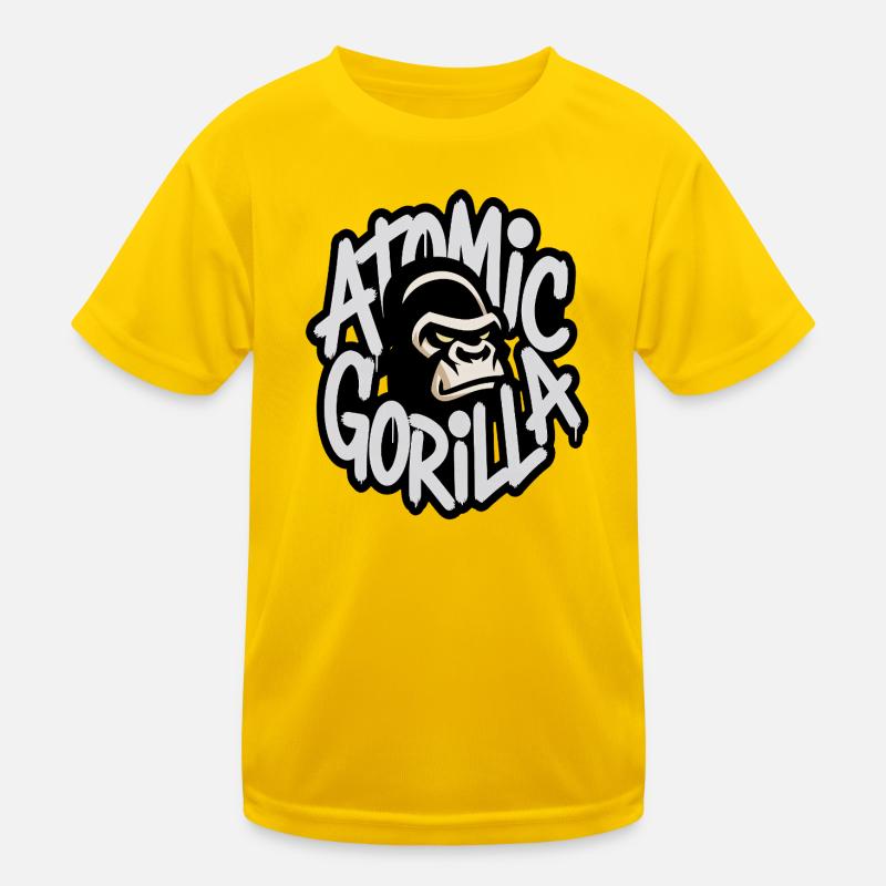 Atom-Gorilla-Graffiti-Emblem Kinder Funktions-T-Shirt