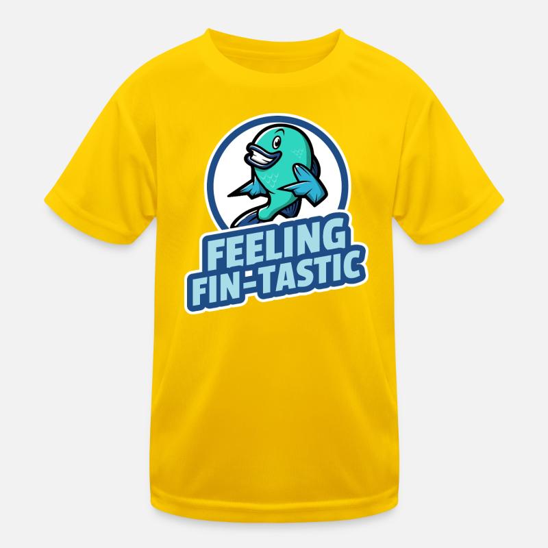 Feeling fin-tastic - Kids Functional T-Shirt - egg yellow