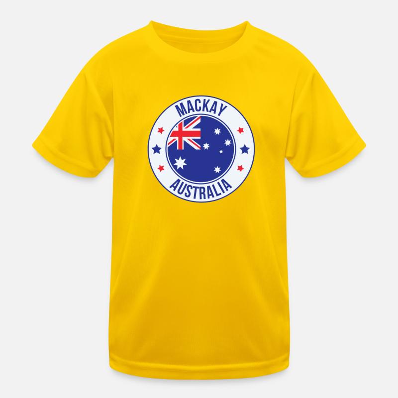 Mackay Australia Circular Emblem Kids Functional T-Shirt