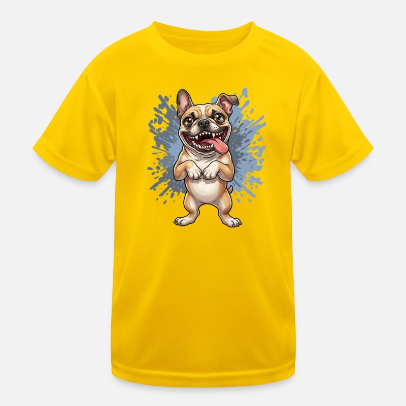 Pug Pose Splash Kids Functional T-Shirt