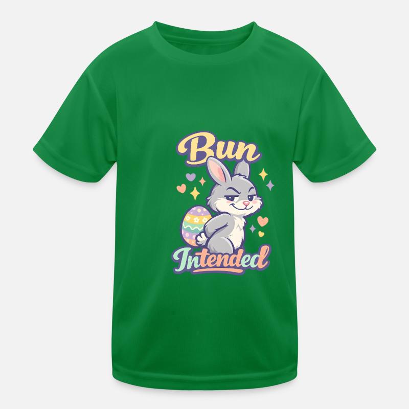 Bun Intended Easter Bunny Kids Functional T-Shirt
