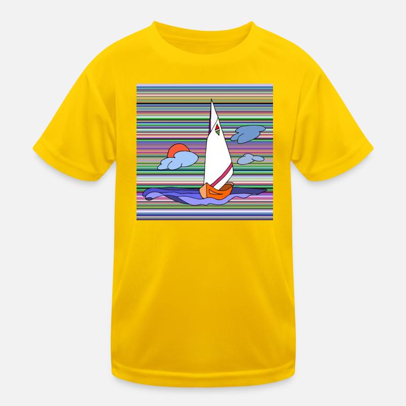 Segelboot Kinder Funktions-T-Shirt