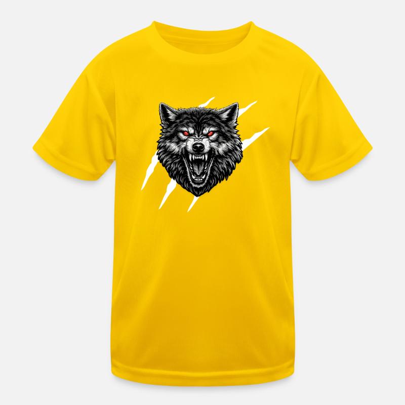 Blood Wolf Scratch Marks Kids Functional T-Shirt