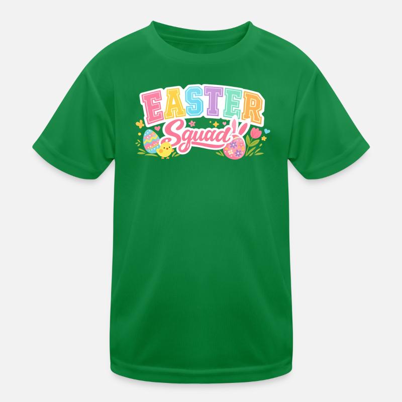 Easter Squad Egg Hunt Kids Functional T-Shirt