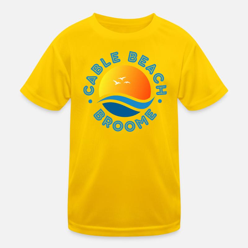 Plage de Cable Broome Coucher de soleil T-shirt sport Enfant