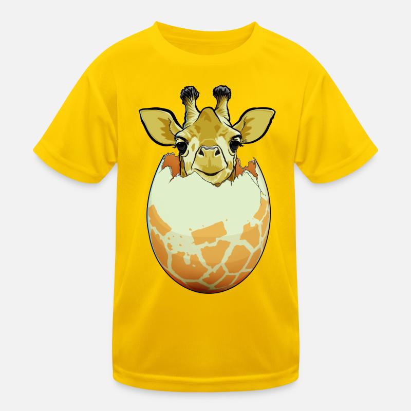 Giraffenschlüpf Kinder Funktions-T-Shirt
