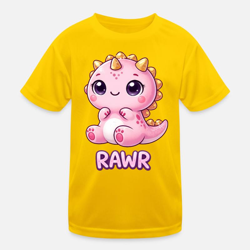 Süßer T-Rex Dinosaurier Cartoon Chibi Mädchen Kinder Funktions-T-Shirt