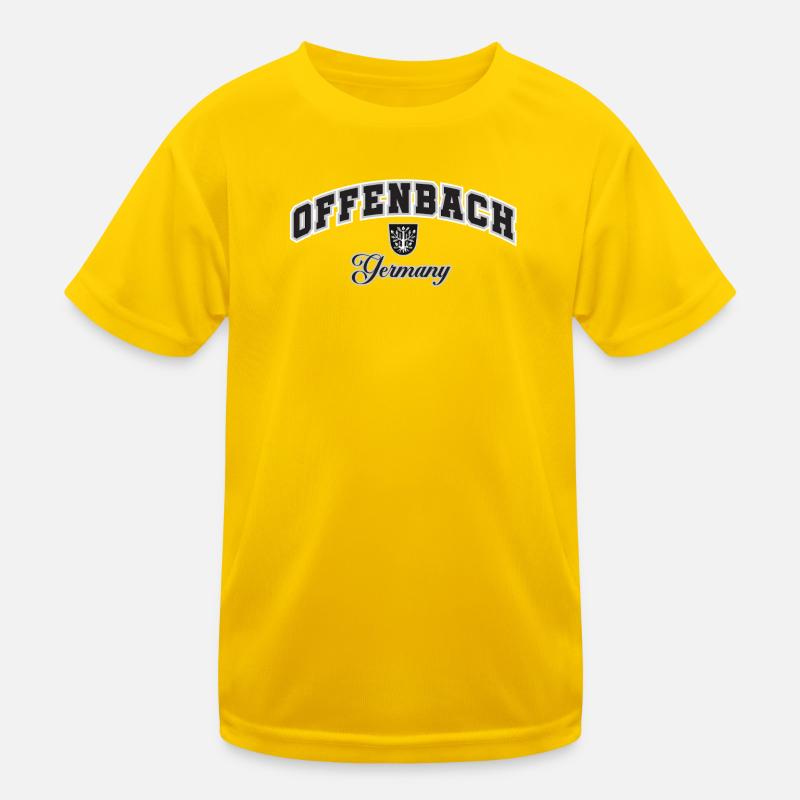 Offenbach Germany Crest Typography Kinder Funktions-T-Shirt