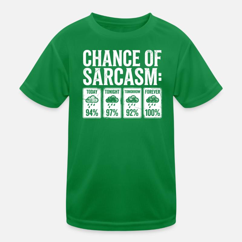 Sarcasm Probability Weather Display Kids Functional T-Shirt