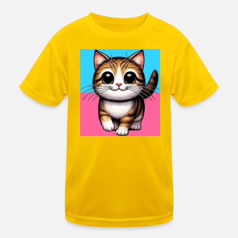 Katze Kinder Funktions-T-Shirt