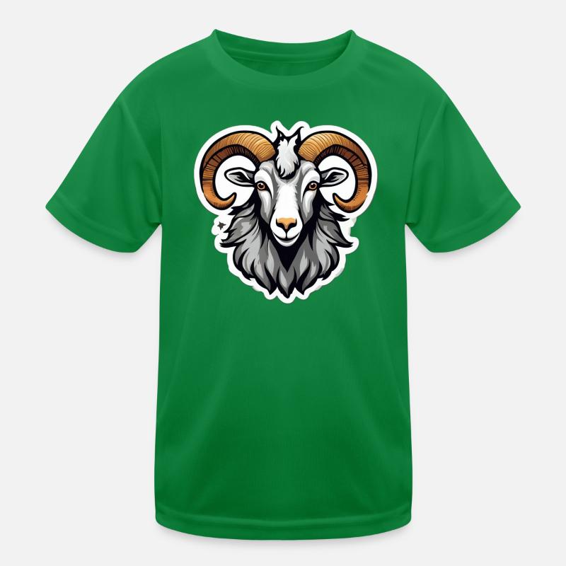 Bold graphic ram Kids Functional T-Shirt