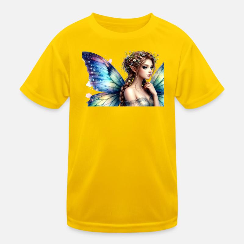 Irisierende Feenkrone Kinder Funktions-T-Shirt