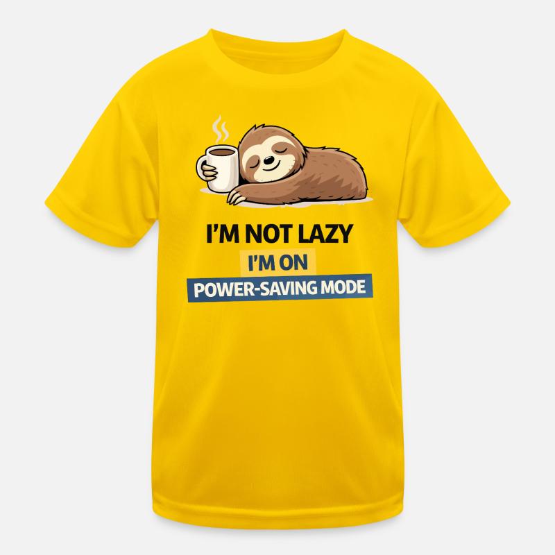 Sloth Power Saving Mode Tee Kids Functional T-Shirt