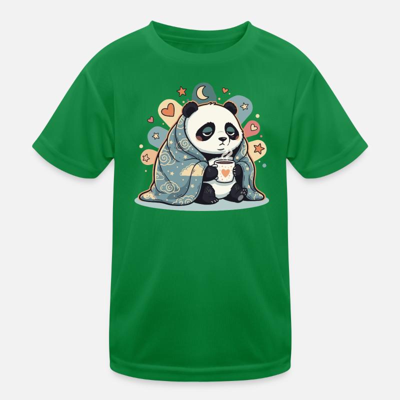 Panda câlin sous la couverture nuageuse T-shirt sport Enfant