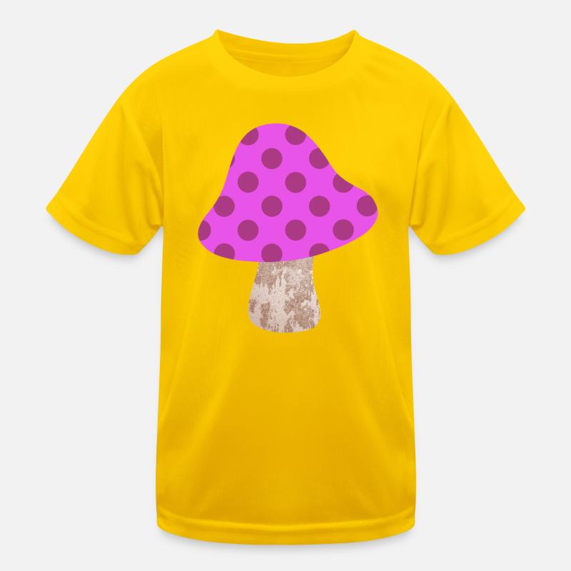 Motif de points champignons Points Points Roses Bonheur de la chambre de bébé T-shirt sport Enfant