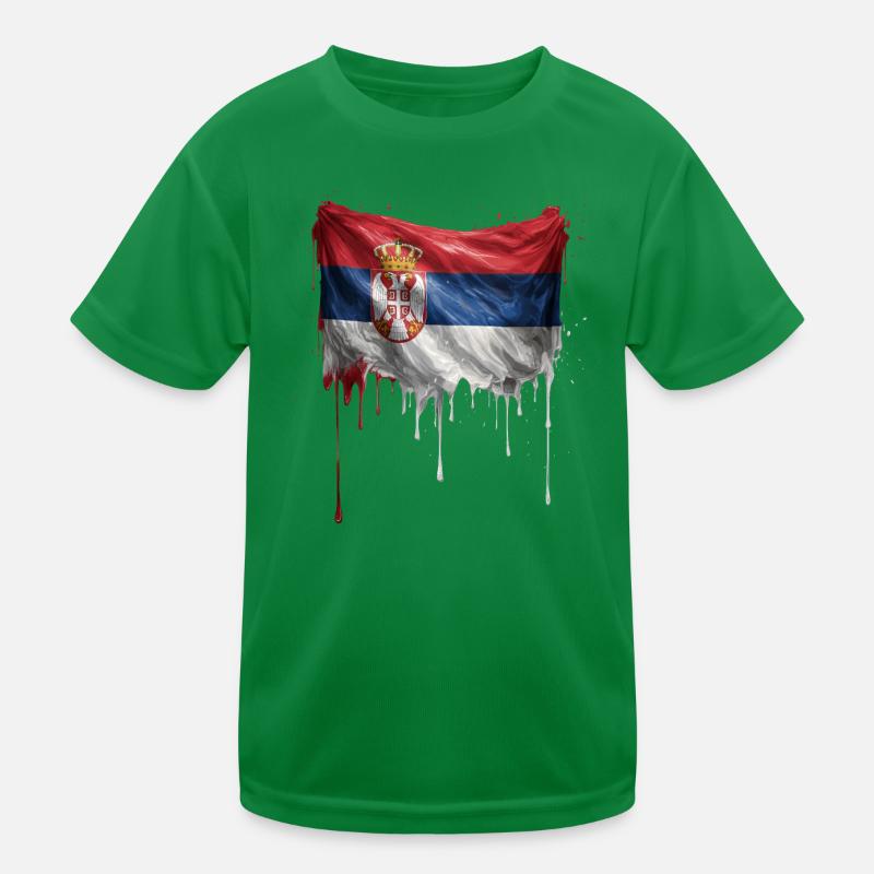 Graffiti sur la chute du drapeau serbe T-shirt sport Enfant