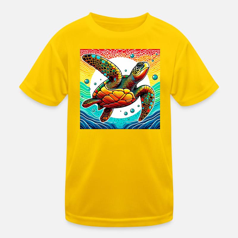Schildkröte Kinder Funktions-T-Shirt