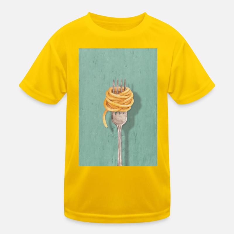 Pasta Fork Reduced Kitchen Design Kids Functional T-Shirt