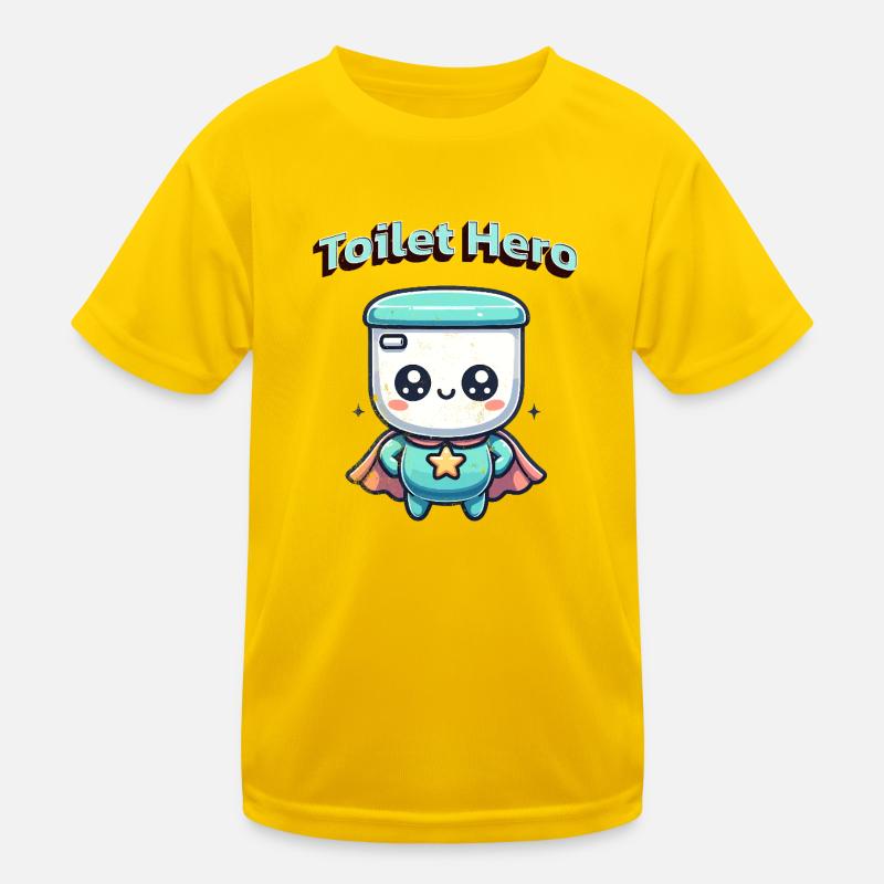 Toiletten Held WC Superheld Bad Badezimmer  Kinder Funktions-T-Shirt