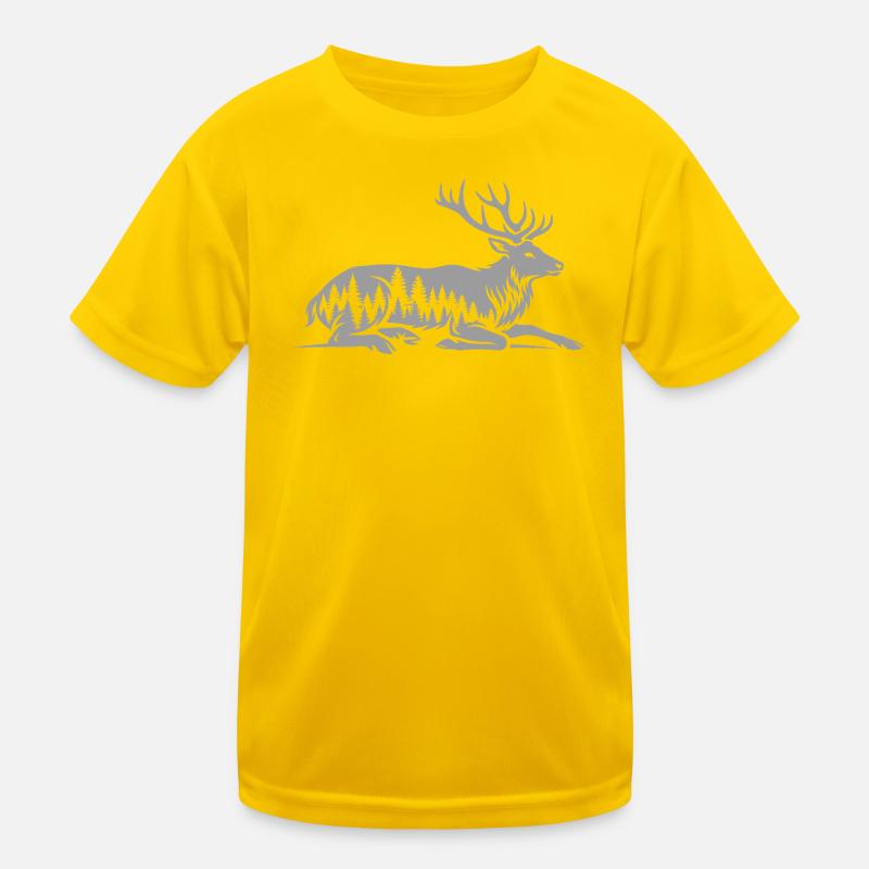  Hirsch Kinder Funktions-T-Shirt