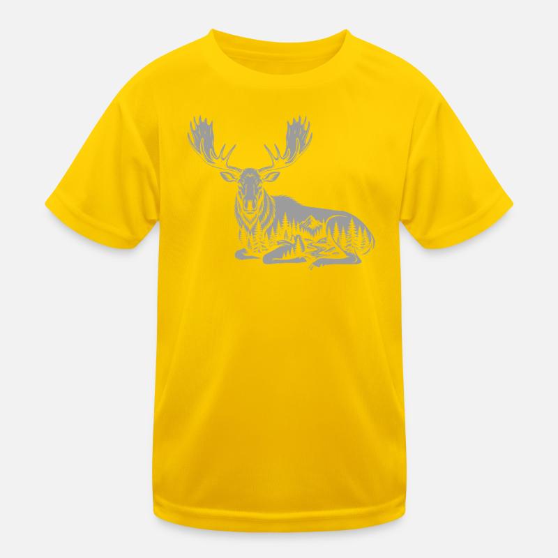 Elch Kinder Funktions-T-Shirt