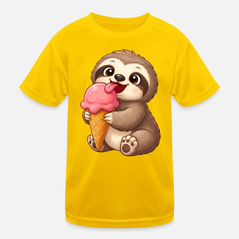 Süßes Faultier mit Eis Cartoon Kids Functional T-Shirt