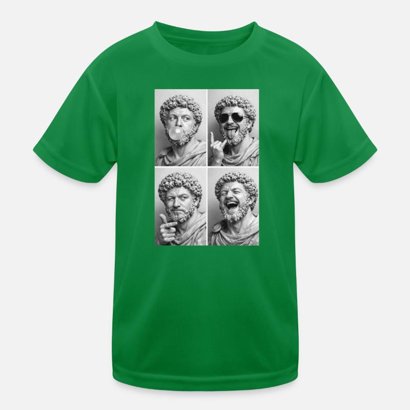 Marcus Aurelius Collage Kinder Funktions-T-Shirt