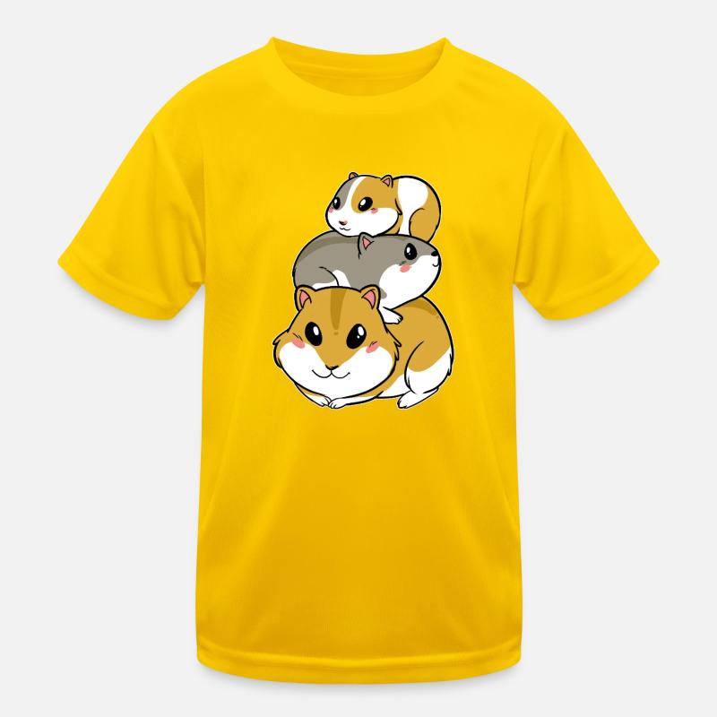 Pyramide de cochons d’Inde hamster mignonne T-shirt sport Enfant