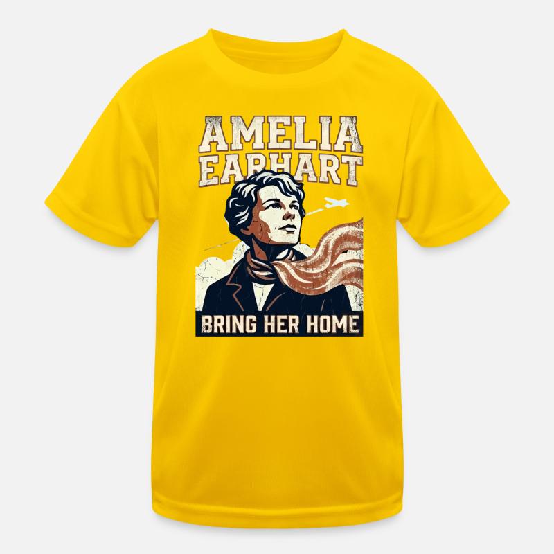 Amelia Earhart – Bring sie nach Hause Kinder Funktions-T-Shirt