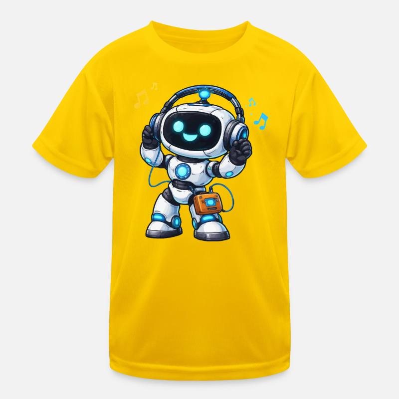 DJ robot spatial avec casque T-shirt sport Enfant